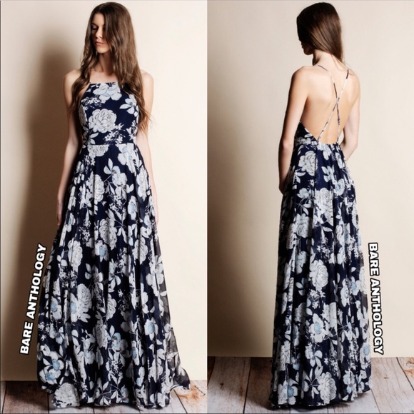 Last One!! Crossback Chiffon Floral Maxie Dress. - Picture 2 of 2